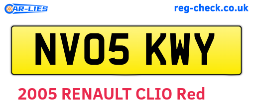 NV05KWY are the vehicle registration plates.