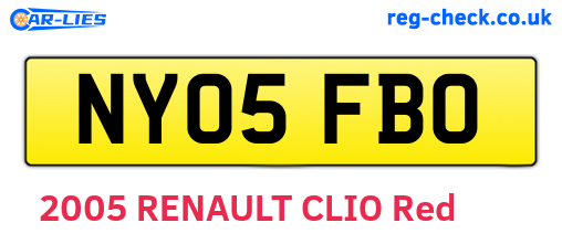 NY05FBO are the vehicle registration plates.