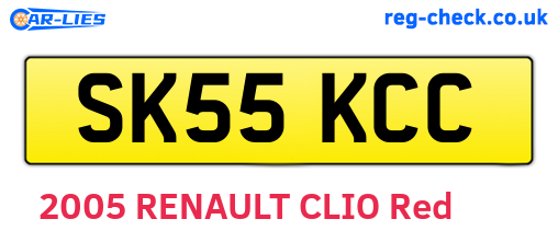 SK55KCC are the vehicle registration plates.