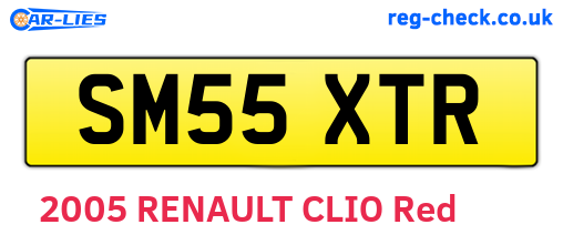 SM55XTR are the vehicle registration plates.