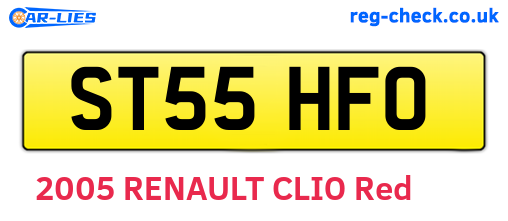 ST55HFO are the vehicle registration plates.