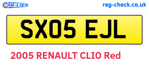 SX05EJL are the vehicle registration plates.