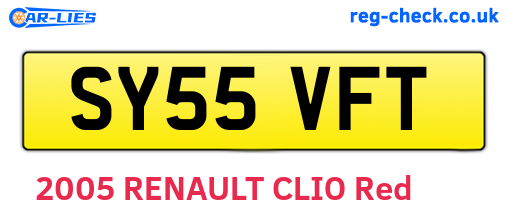 SY55VFT are the vehicle registration plates.