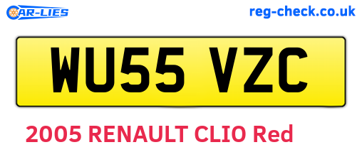 WU55VZC are the vehicle registration plates.