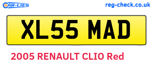 XL55MAD are the vehicle registration plates.