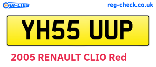 YH55UUP are the vehicle registration plates.