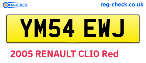 YM54EWJ are the vehicle registration plates.