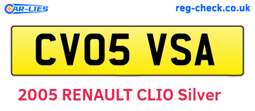 CV05VSA are the vehicle registration plates.