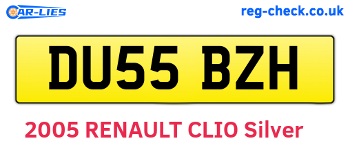 DU55BZH are the vehicle registration plates.