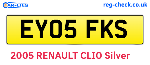 EY05FKS are the vehicle registration plates.