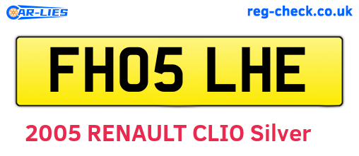 FH05LHE are the vehicle registration plates.