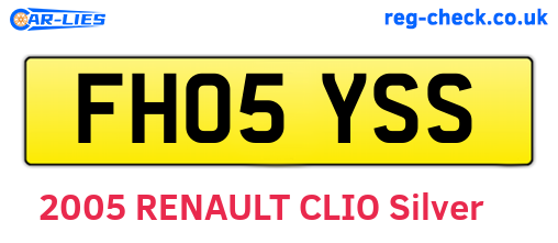 FH05YSS are the vehicle registration plates.