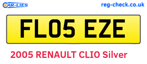 FL05EZE are the vehicle registration plates.
