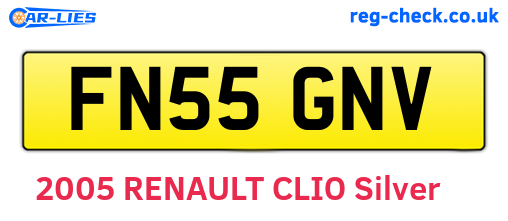 FN55GNV are the vehicle registration plates.