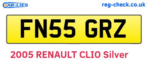 FN55GRZ are the vehicle registration plates.