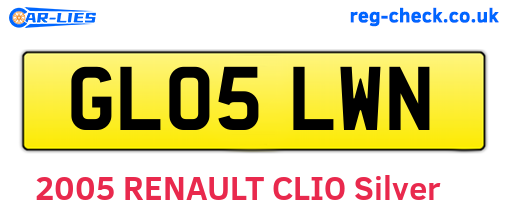GL05LWN are the vehicle registration plates.