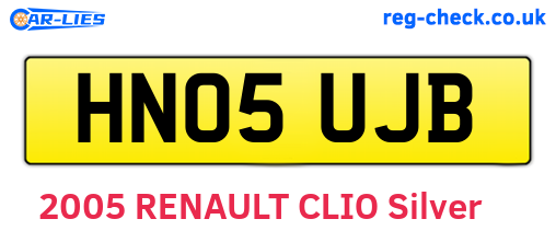 HN05UJB are the vehicle registration plates.
