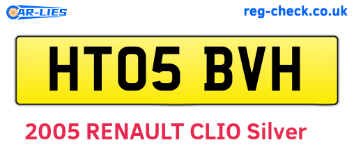 HT05BVH are the vehicle registration plates.