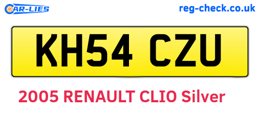 KH54CZU are the vehicle registration plates.