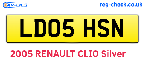 LD05HSN are the vehicle registration plates.