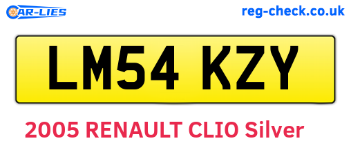 LM54KZY are the vehicle registration plates.
