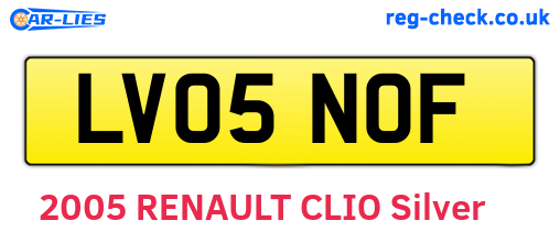 LV05NOF are the vehicle registration plates.