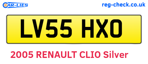 LV55HXO are the vehicle registration plates.