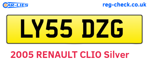 LY55DZG are the vehicle registration plates.