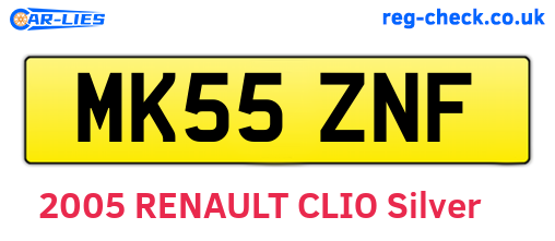 MK55ZNF are the vehicle registration plates.