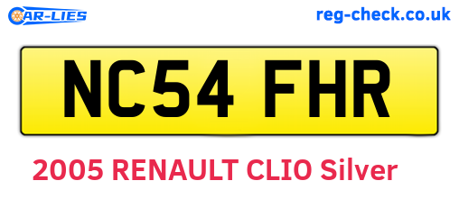 NC54FHR are the vehicle registration plates.