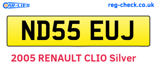 ND55EUJ are the vehicle registration plates.