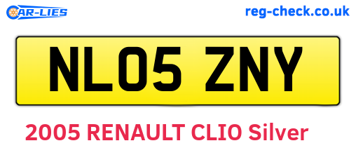 NL05ZNY are the vehicle registration plates.