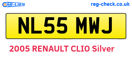 NL55MWJ are the vehicle registration plates.