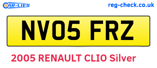 NV05FRZ are the vehicle registration plates.