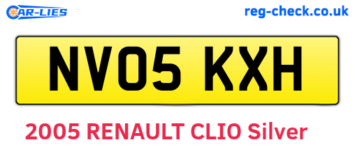 NV05KXH are the vehicle registration plates.