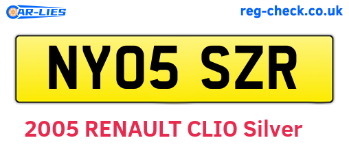 NY05SZR are the vehicle registration plates.
