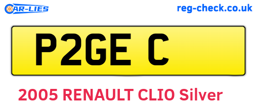 P2GEC are the vehicle registration plates.