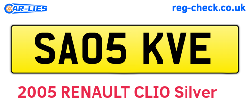 SA05KVE are the vehicle registration plates.