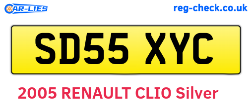 SD55XYC are the vehicle registration plates.