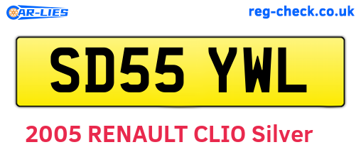SD55YWL are the vehicle registration plates.