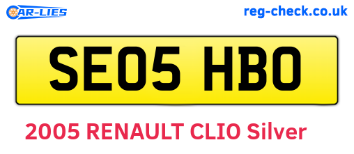SE05HBO are the vehicle registration plates.