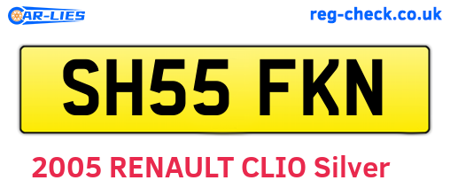 SH55FKN are the vehicle registration plates.