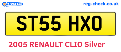 ST55HXO are the vehicle registration plates.