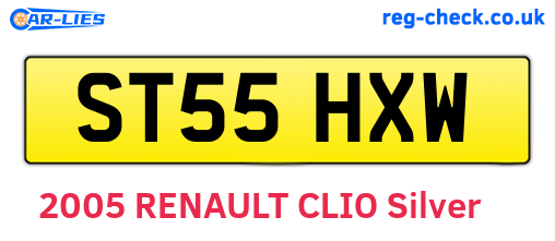 ST55HXW are the vehicle registration plates.