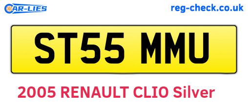 ST55MMU are the vehicle registration plates.