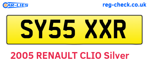 SY55XXR are the vehicle registration plates.