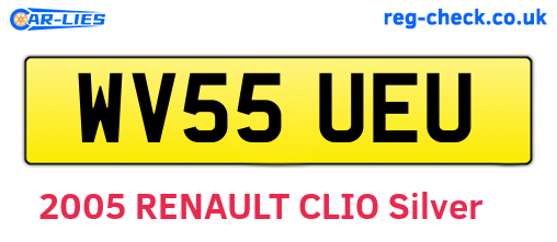 WV55UEU are the vehicle registration plates.