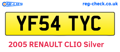 YF54TYC are the vehicle registration plates.