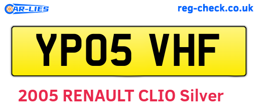 YP05VHF are the vehicle registration plates.