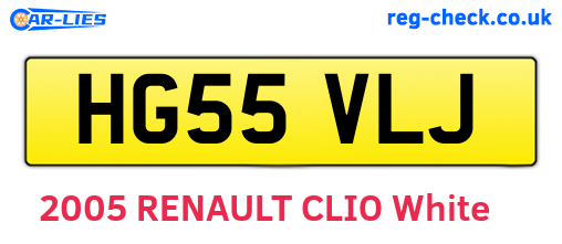 HG55VLJ are the vehicle registration plates.
